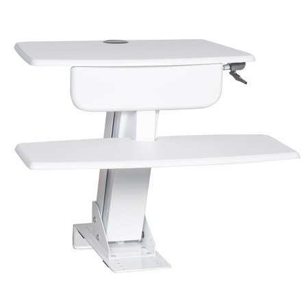 KANTEK Desk Clamp Sit to Stand, White STS800W
